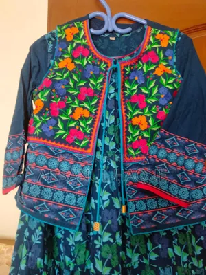 Embroidered Koti Dress on Block Print