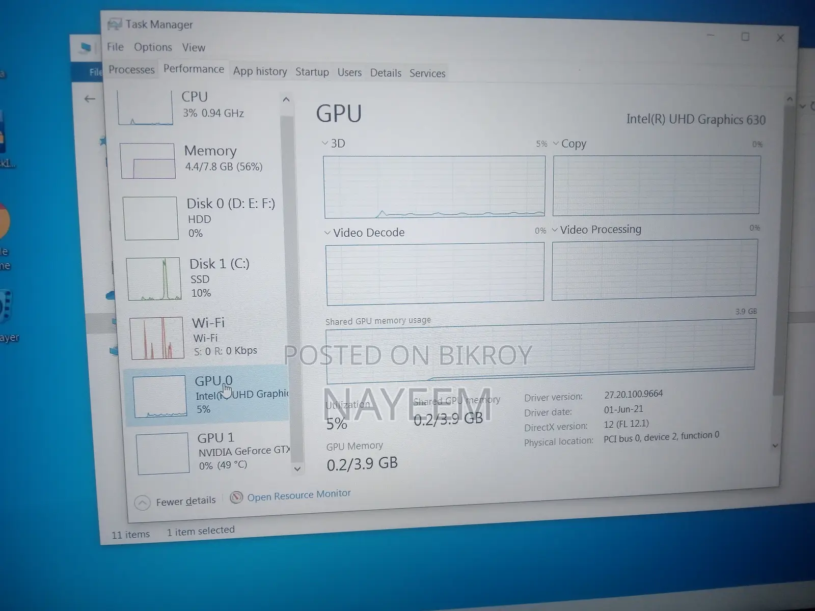Laptop Dell G5 15 5590 8GB Intel Core I5 SSD 1T