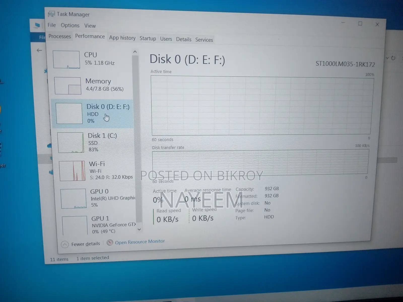 Laptop Dell G5 15 5590 8GB Intel Core I5 SSD 1T