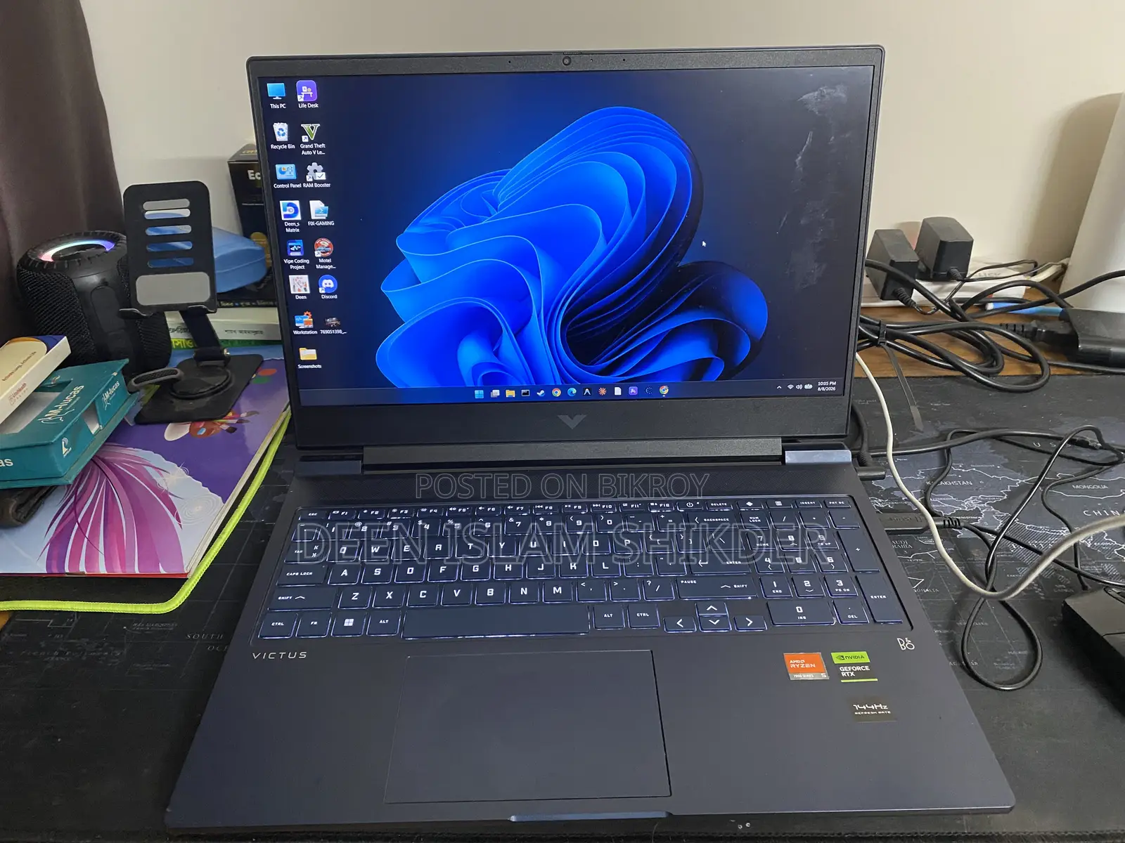 Laptop HP Victus 16 16GB AMD Ryzen 5 SSD 500GB