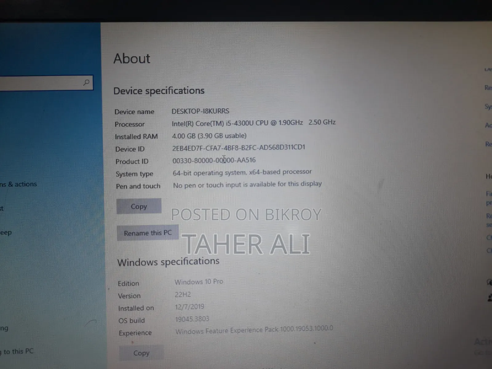 Laptop HP EliteBook 840 G1 4GB Intel Core I5 HDD 320GB