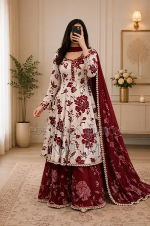 Golap Gown Three Piece | Cotton Printed Dress