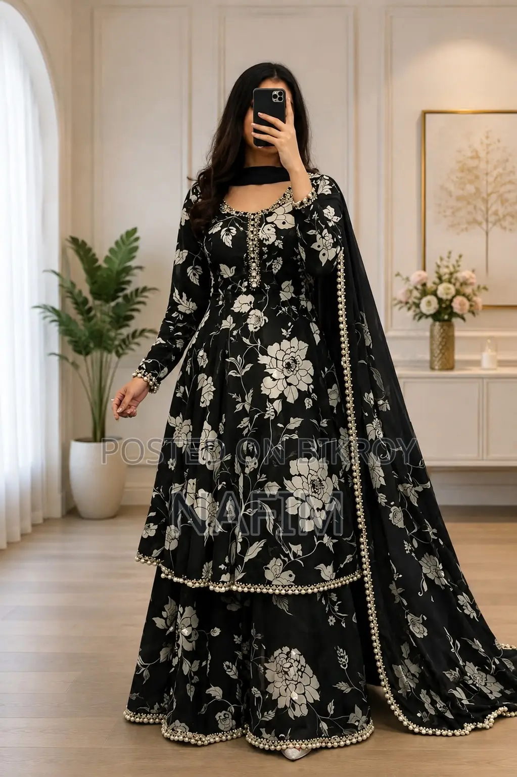 Golap Gown Three Piece | Cotton Printed Dress