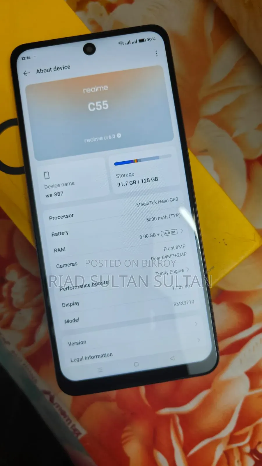 Realme C55 128 GB Rose Gold