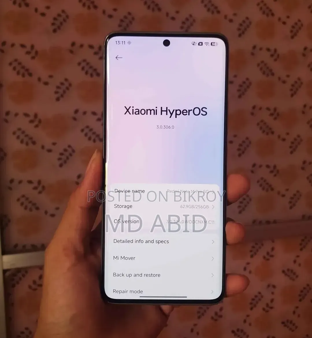 শাওমি রেডমি নোট ১৪ প্রো ৫জি ২৫৬ জিবি হোয়াইট