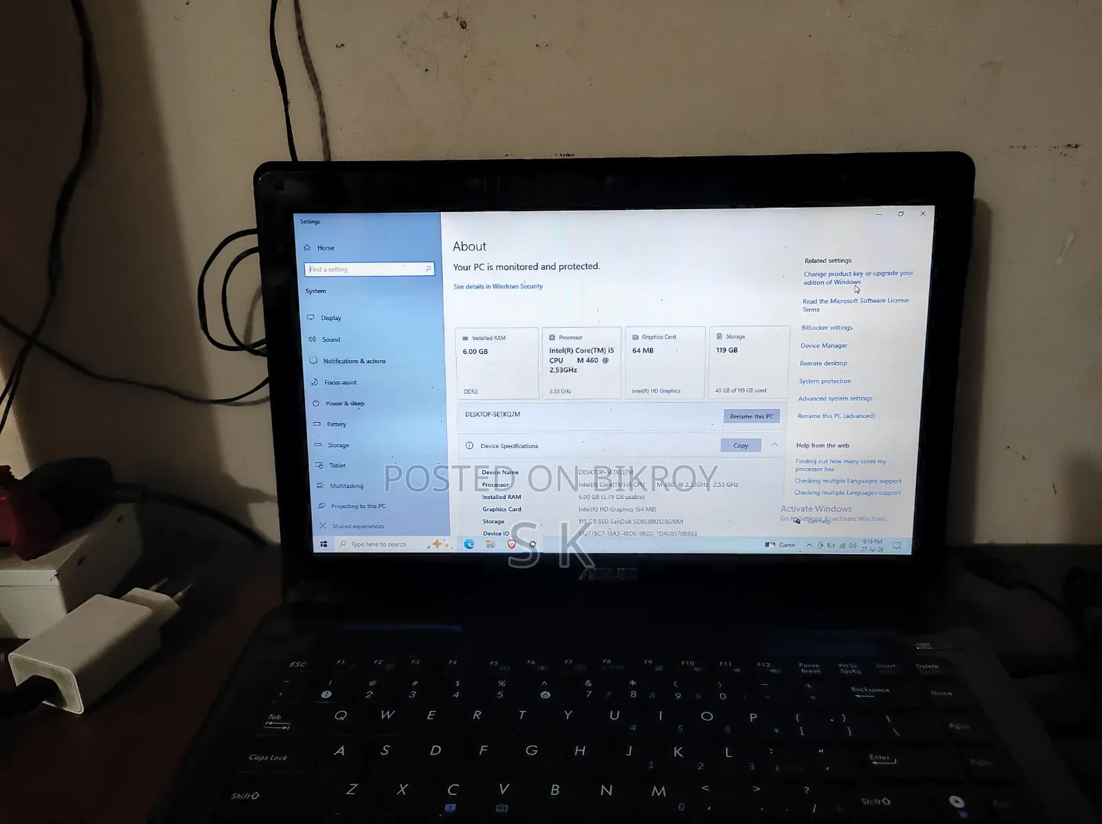 Laptop Asus A42F 6GB Intel Core i5 SSD 128GB
