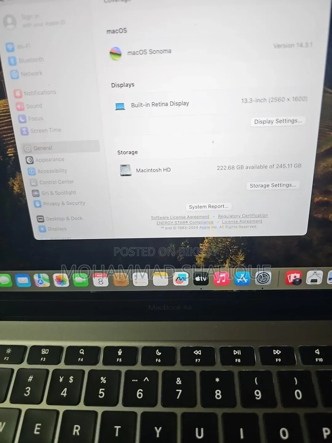 Laptop Apple MacBook Air 2020 M1 8GB Apple M1 Pro SSD 256GB