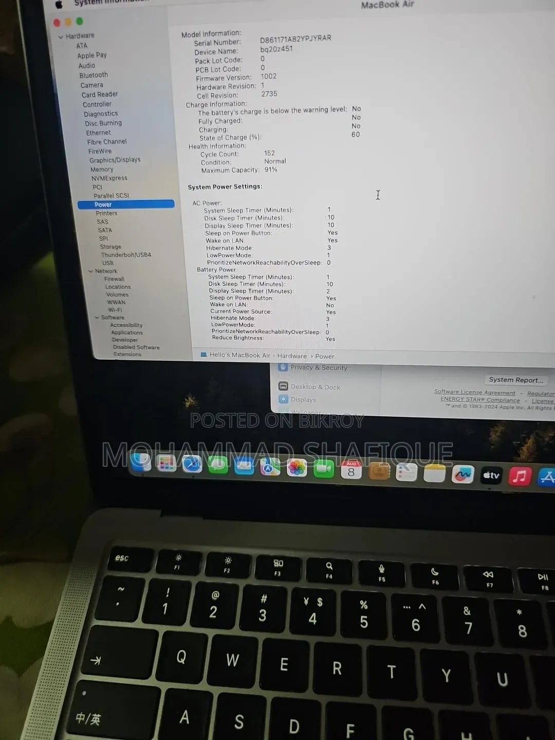 Laptop Apple MacBook Air 2020 M1 8GB Apple M1 Pro SSD 256GB