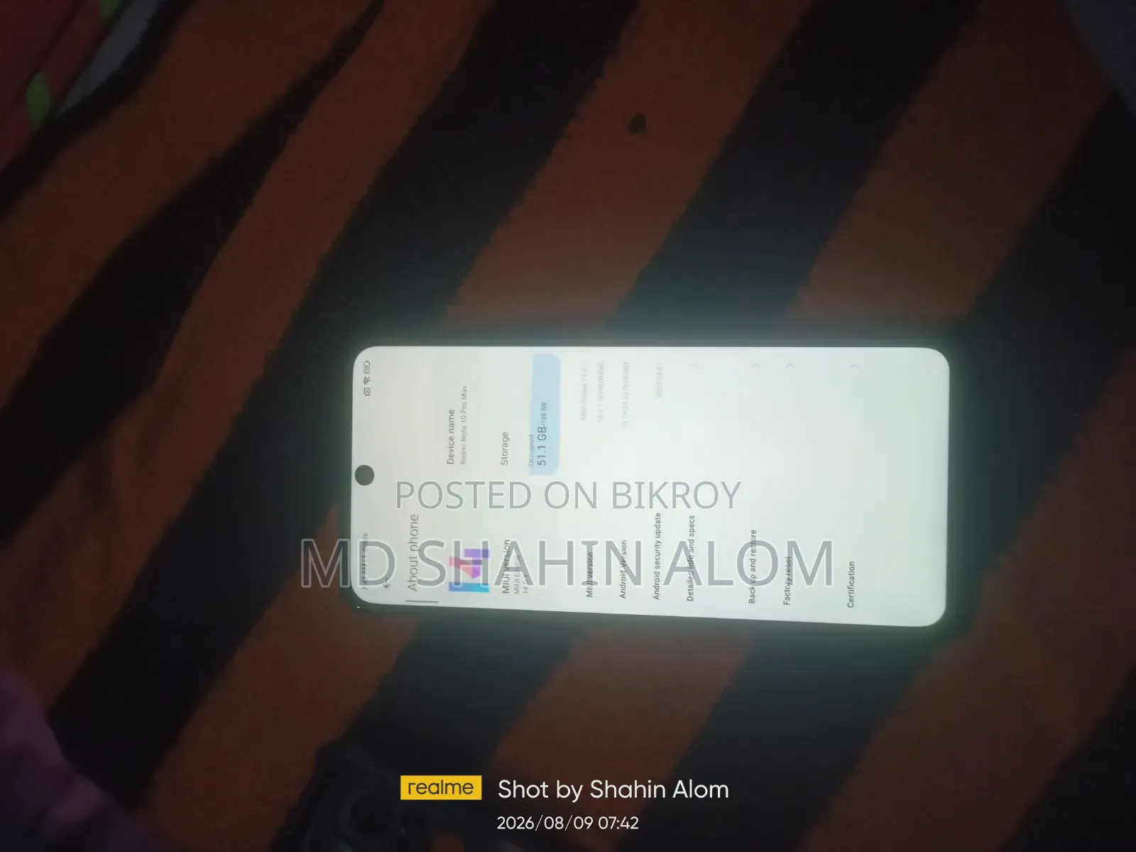 Xiaomi Redmi Note 10 Pro Max 128 GB Black