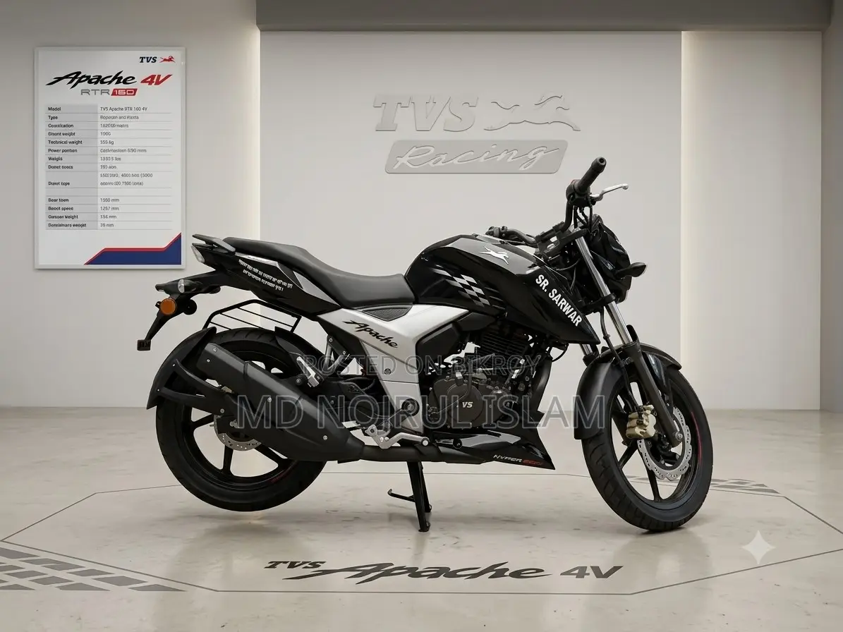 TVS Apache RTR 160 4V 2022 Black