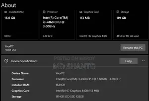 Gigabyte GA-H110MSTX-HD3-ZK 16GB Intel Core i3 SSD 128GB