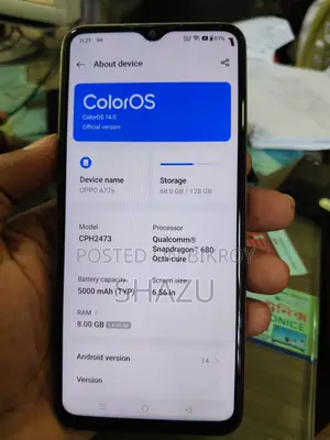 Oppo A77s 128 GB Yellow