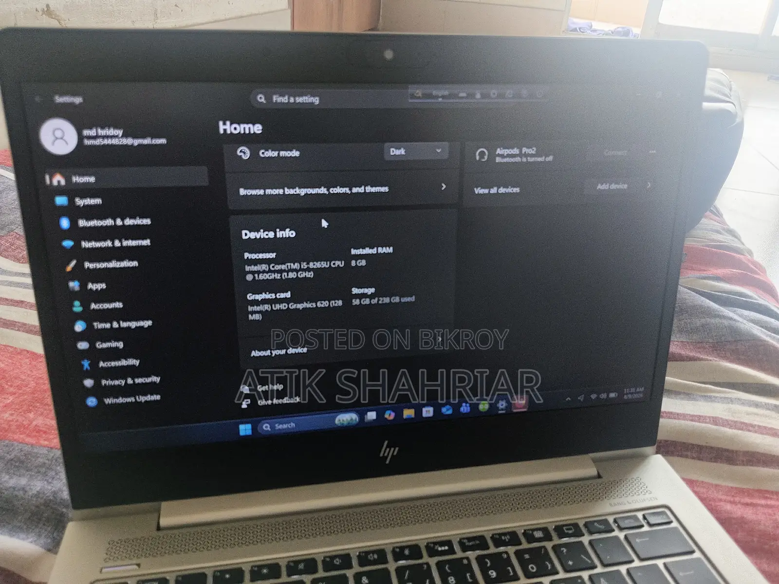 Laptop HP EliteBook 840 G6 8GB Intel Core i5 SSD 256GB