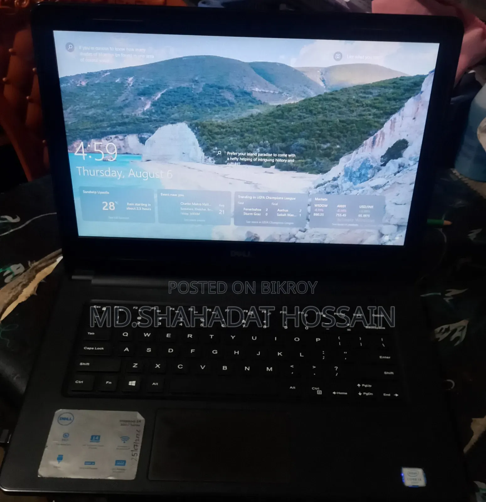 Laptop Dell Inspiron 15 8GB Intel Core i3 SSD 128GB