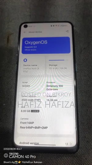 OnePlus Nord CE 5G 128 GB Silver