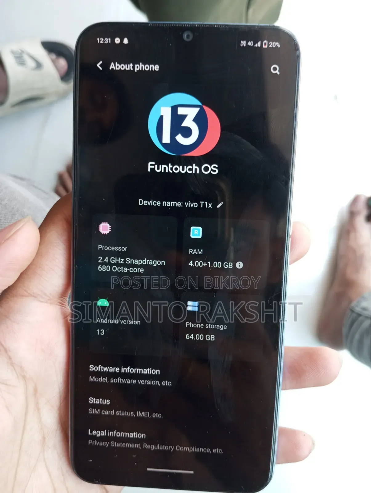 Vivo T1x (India) 64 GB Blue
