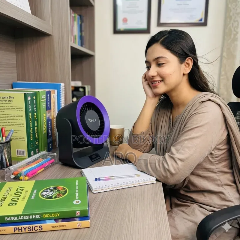 বড় টার্বো ফ্যান এয়ার সার্কুলেশন রিচার্জেবল ফ্যান পার্পলব্ল্যাক কালার