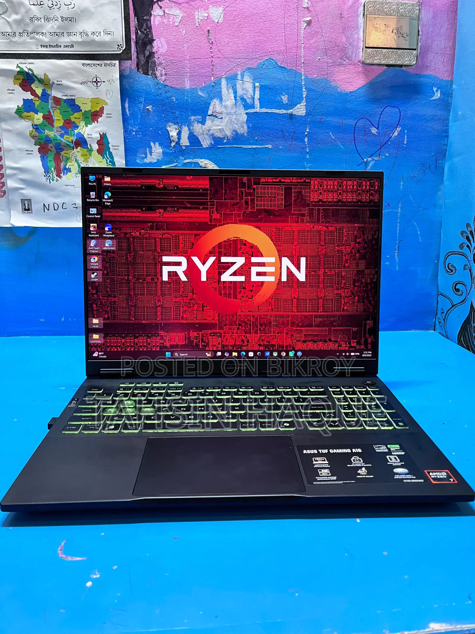 Laptop Asus TUF Gaming A16 16GB AMD Ryzen 7 SSD 512GB