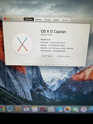 Laptop Apple MacBook Air 4GB Intel Core i5 SSD 128GB