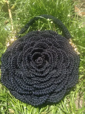 Crochet 3d Rose Bag