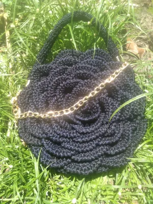 Crochet 3d Rose Bag