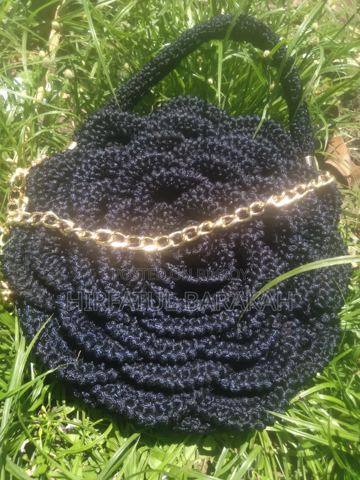 Crochet 3d Rose Bag