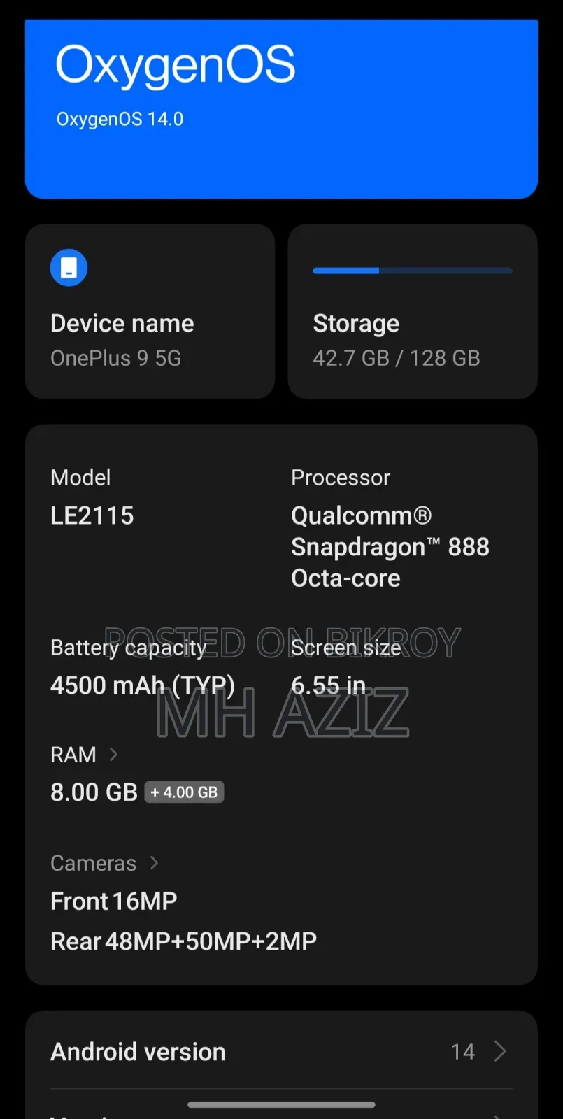 OnePlus 9 128 GB Blue