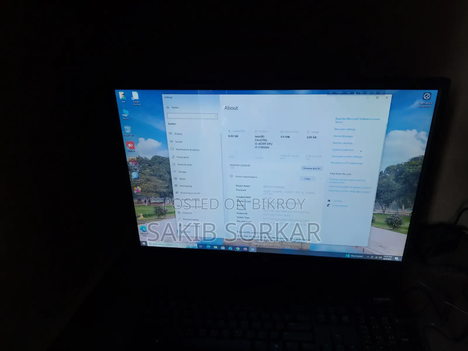 New Desktop Computer 8GB Intel Core I5 SSD 250GB