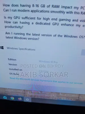 New Desktop Computer 8GB Intel Core I5 SSD 250GB