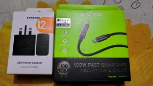 Samsung 25W Original Adapter + Oraimo 100W Fast Cable