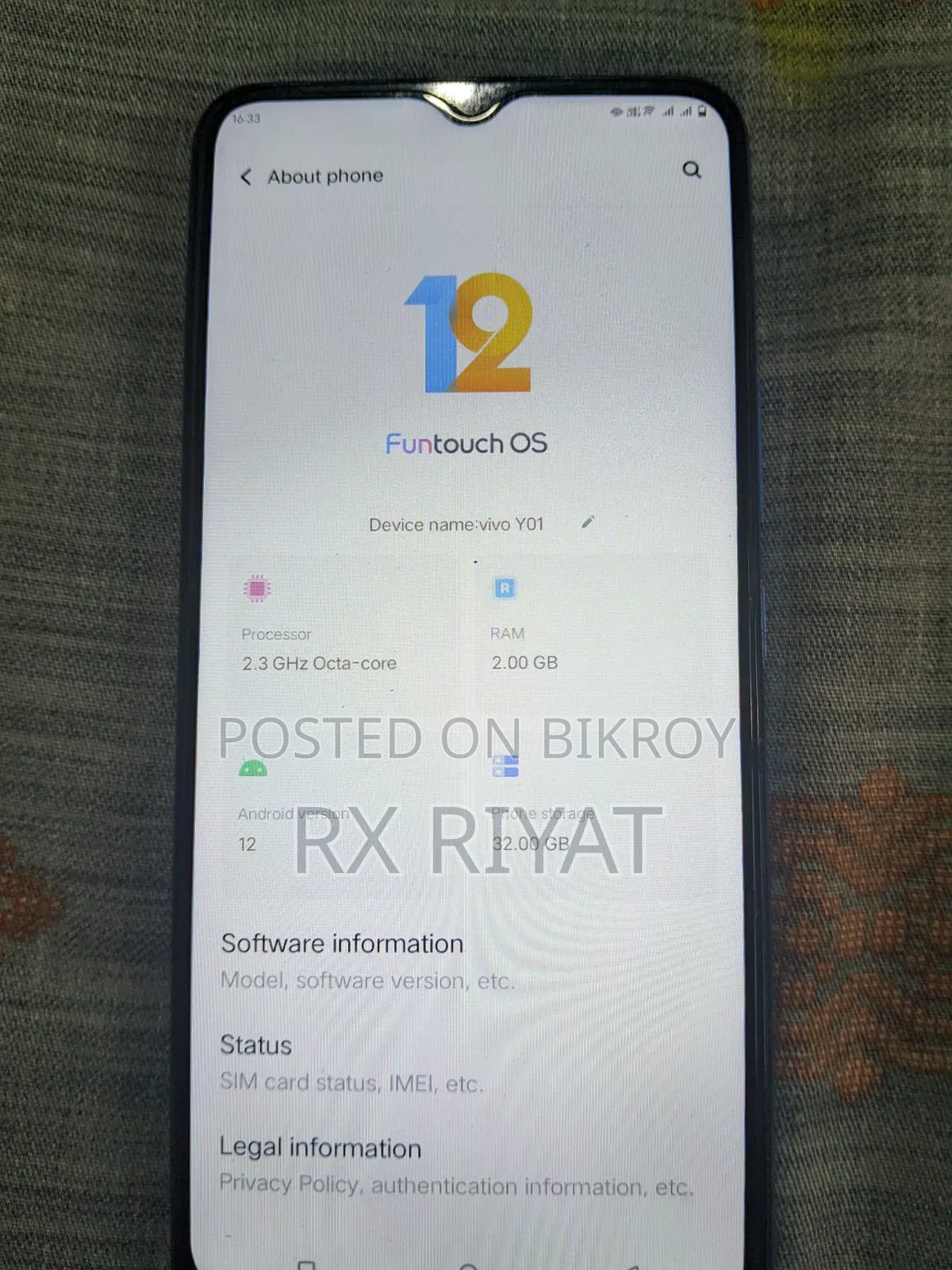 Vivo Y01 32 GB Blue