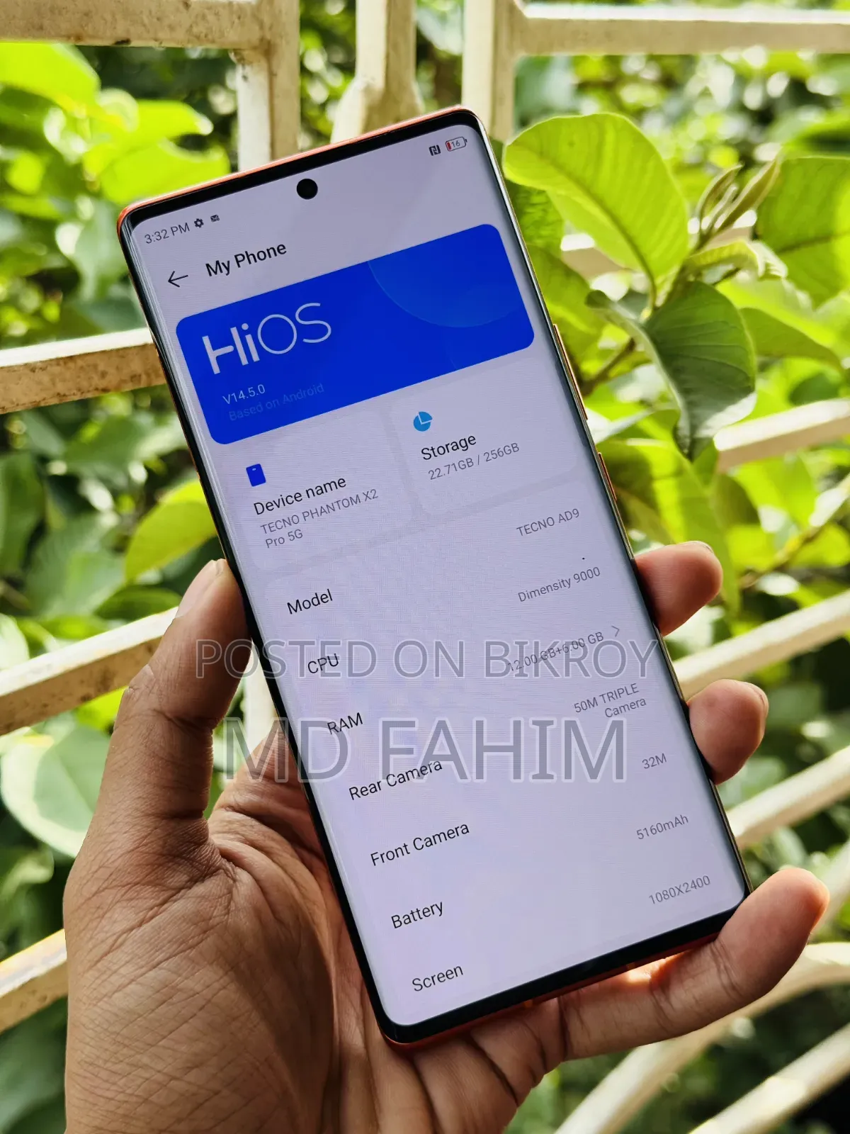 টেকনো ফ্যান্টম এক্স২ প্রো ৫জি ২৫৬ জিবি কমলা