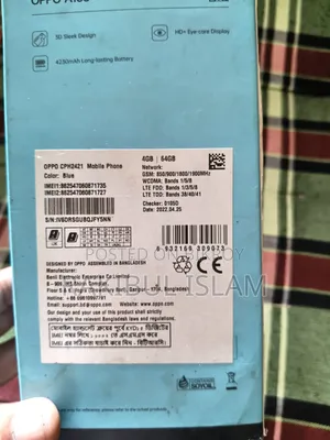 Oppo A16 64 GB Blue
