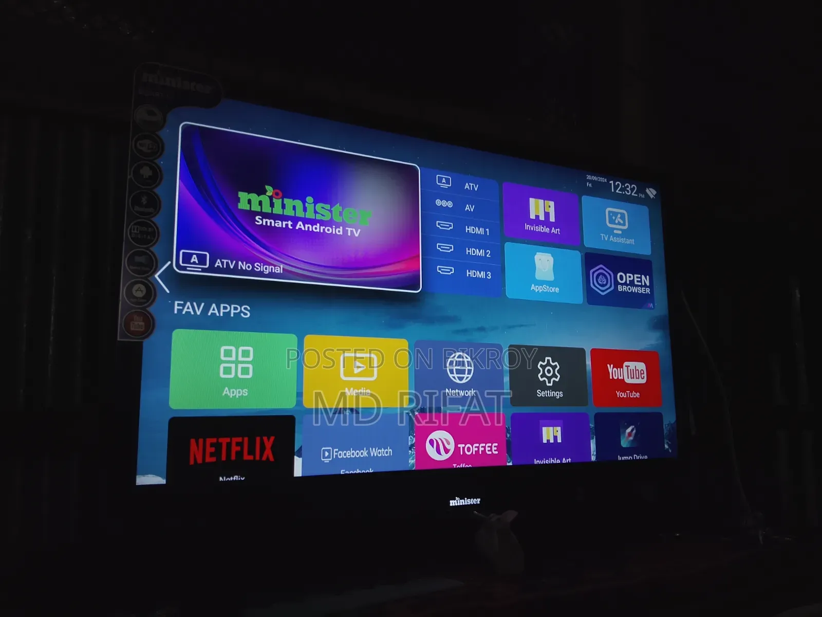 Minister 32" Smart Android TV-Full HD, YouTube Netflix