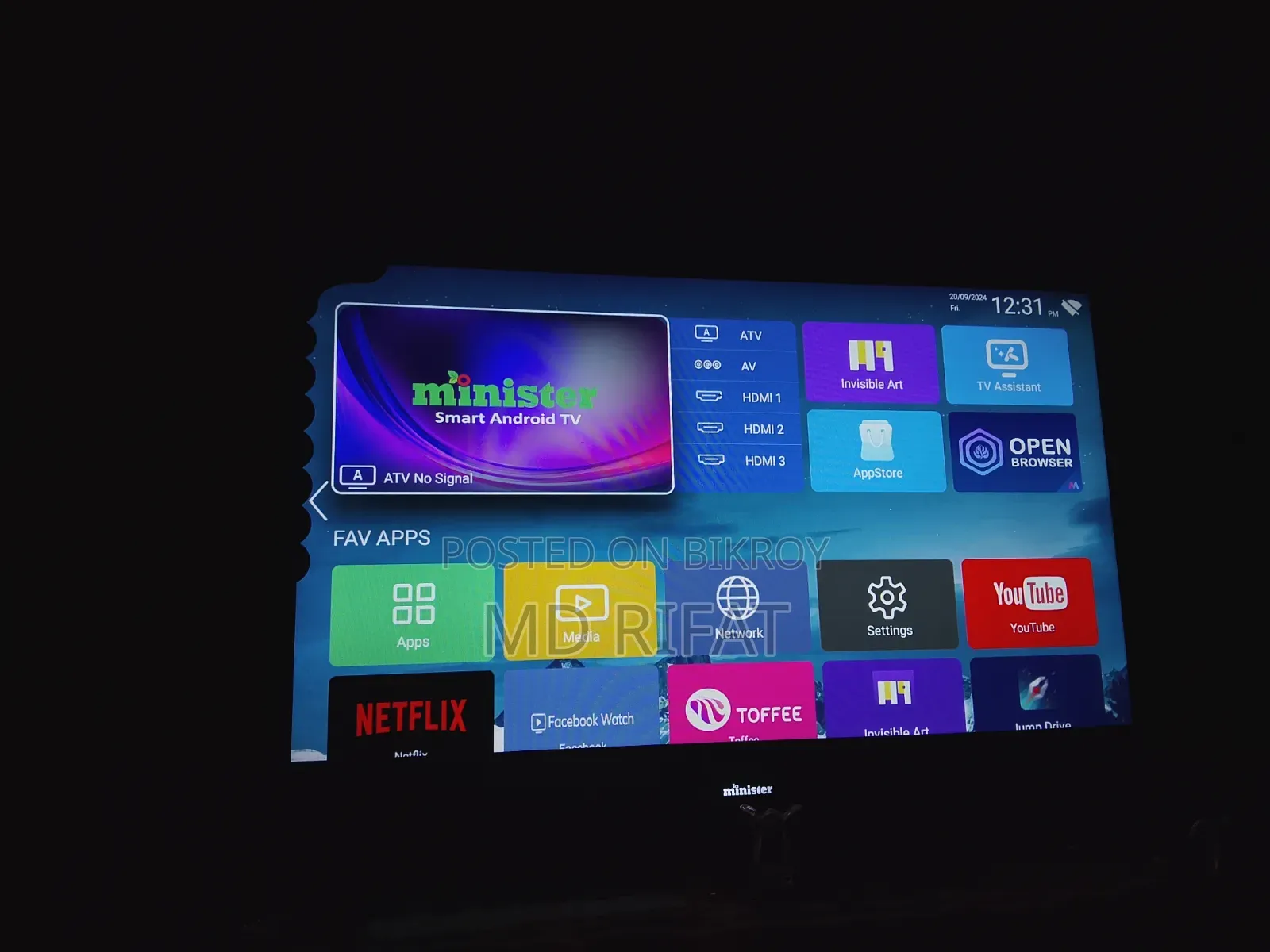 Minister 32" Smart Android TV-Full HD, YouTube Netflix