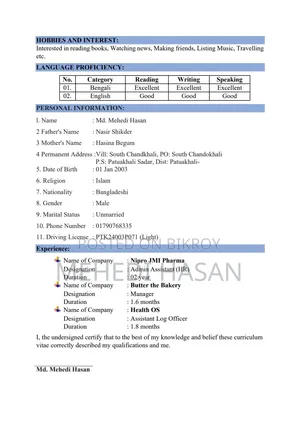 Looking for Office Assistant / Admin Support Job in Dhaka
