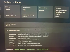 Desktop Computer MSI 8GB AMD Ryzen 5 HDD+SSD 1T