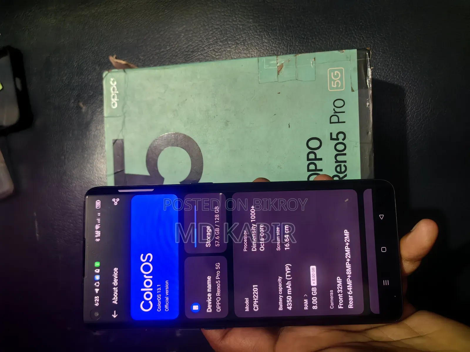 অপো রেনো৫ প্রো ৫জি ১২৮ জিবি ব্ল্যাক