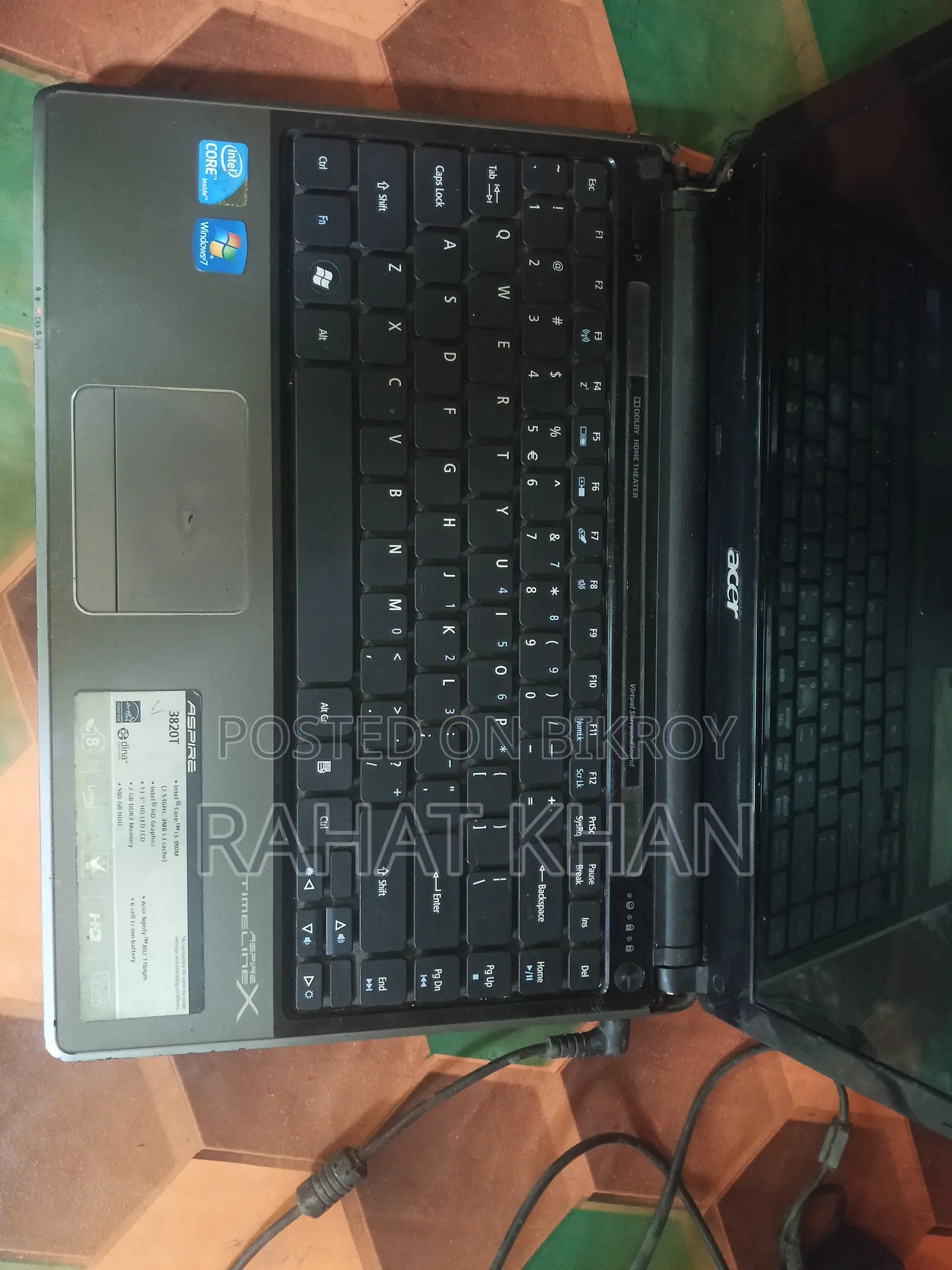 ল্যাপটপ Acer AcerNote 2GB Intel Core I3 SSHD+SSD 500GB