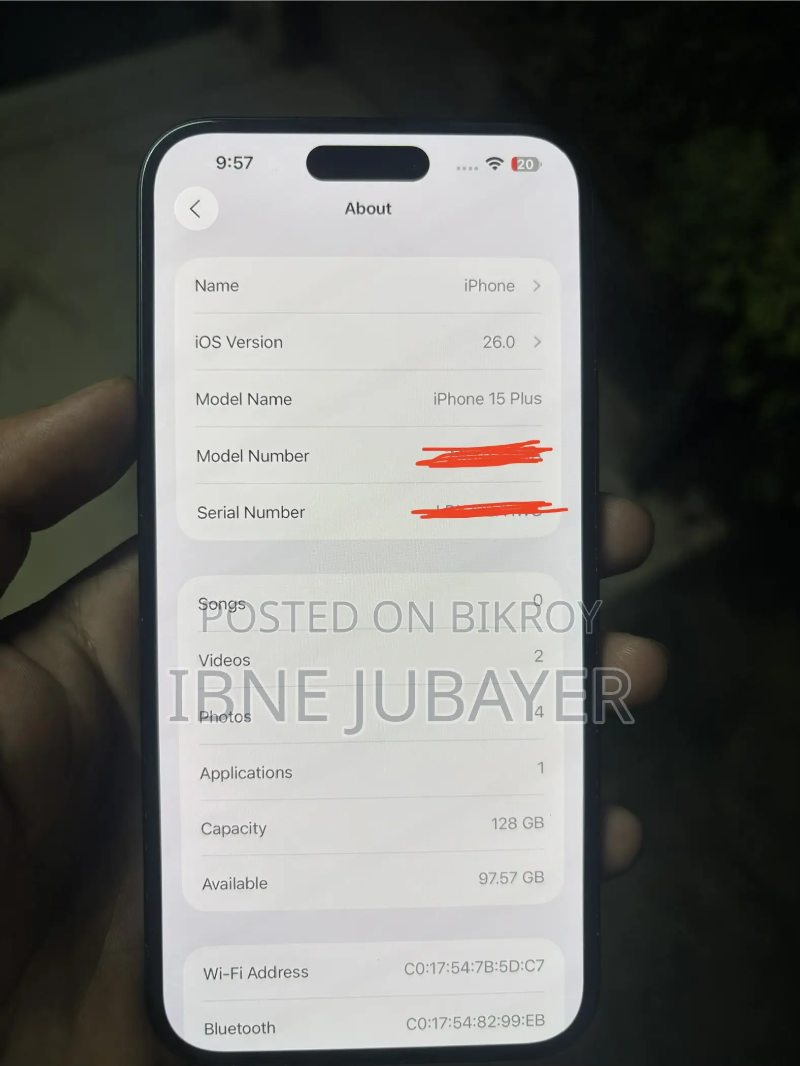 Apple iPhone 15 Plus 128 GB Black