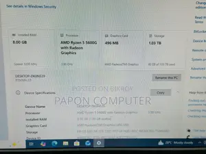 Desktop Computer 8GB AMD Ryzen 5 HDD+SSD 128GB