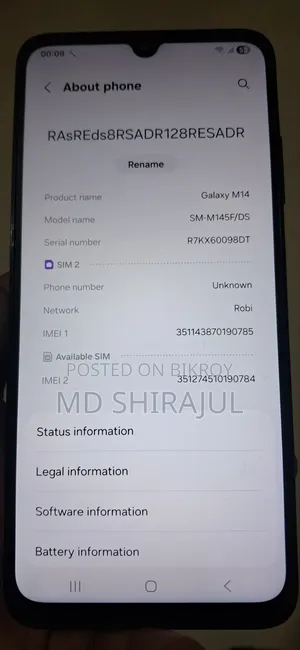 Samsung Galaxy M14 64 GB Black