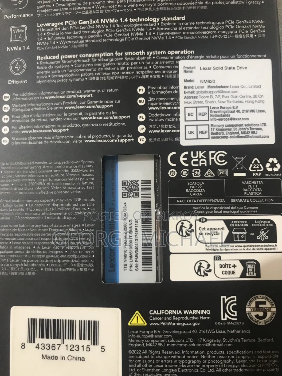 Lexar Nm610 Pro 1TB SSD