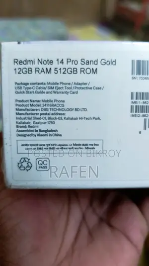 Xiaomi Redmi Note 14 Pro 512 GB Gold