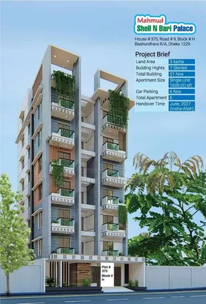 বসুন্ধরায় ৩ বেডরুমের অ্যাপার্টমেন্ট বিক্রয়ের জন্য