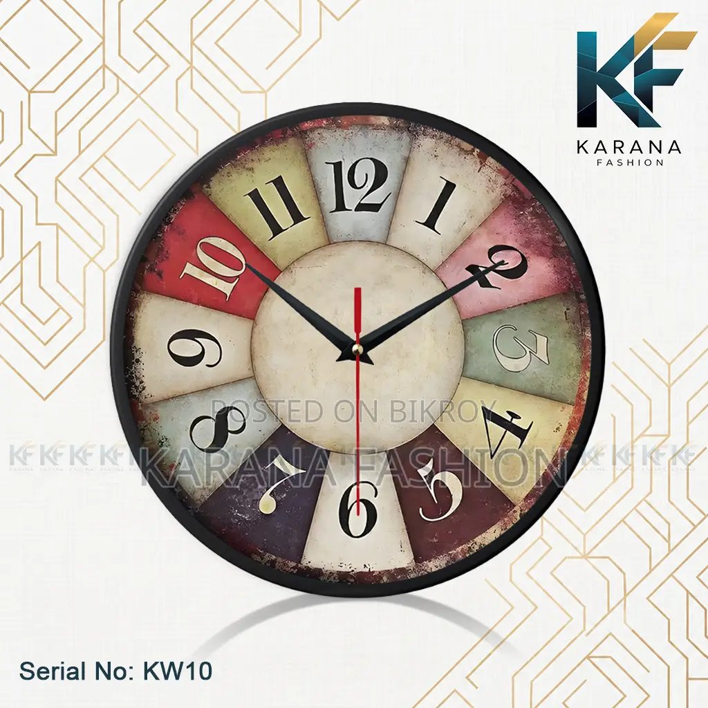 Karana Fashion (KW10) 12-Inch Vintage Rustic Wall Clock