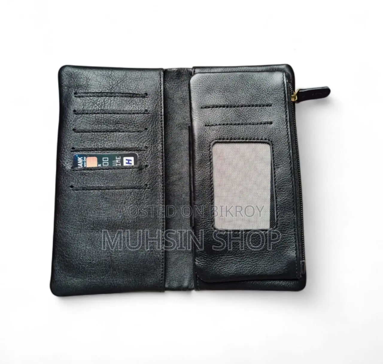 Premium Long Leather Wallet for Men Women