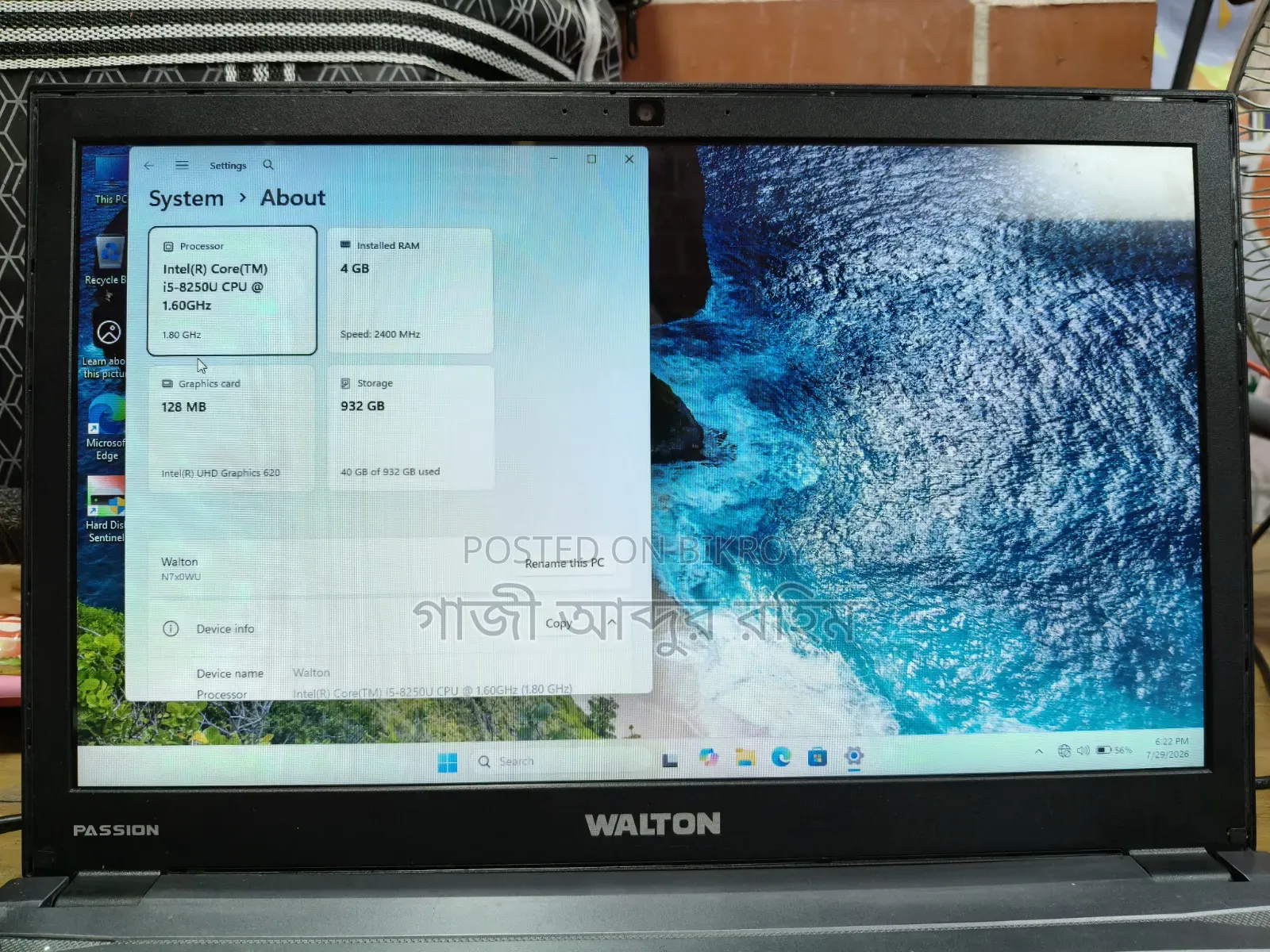 Laptop 4GB Intel Core i5 HDD 1TB