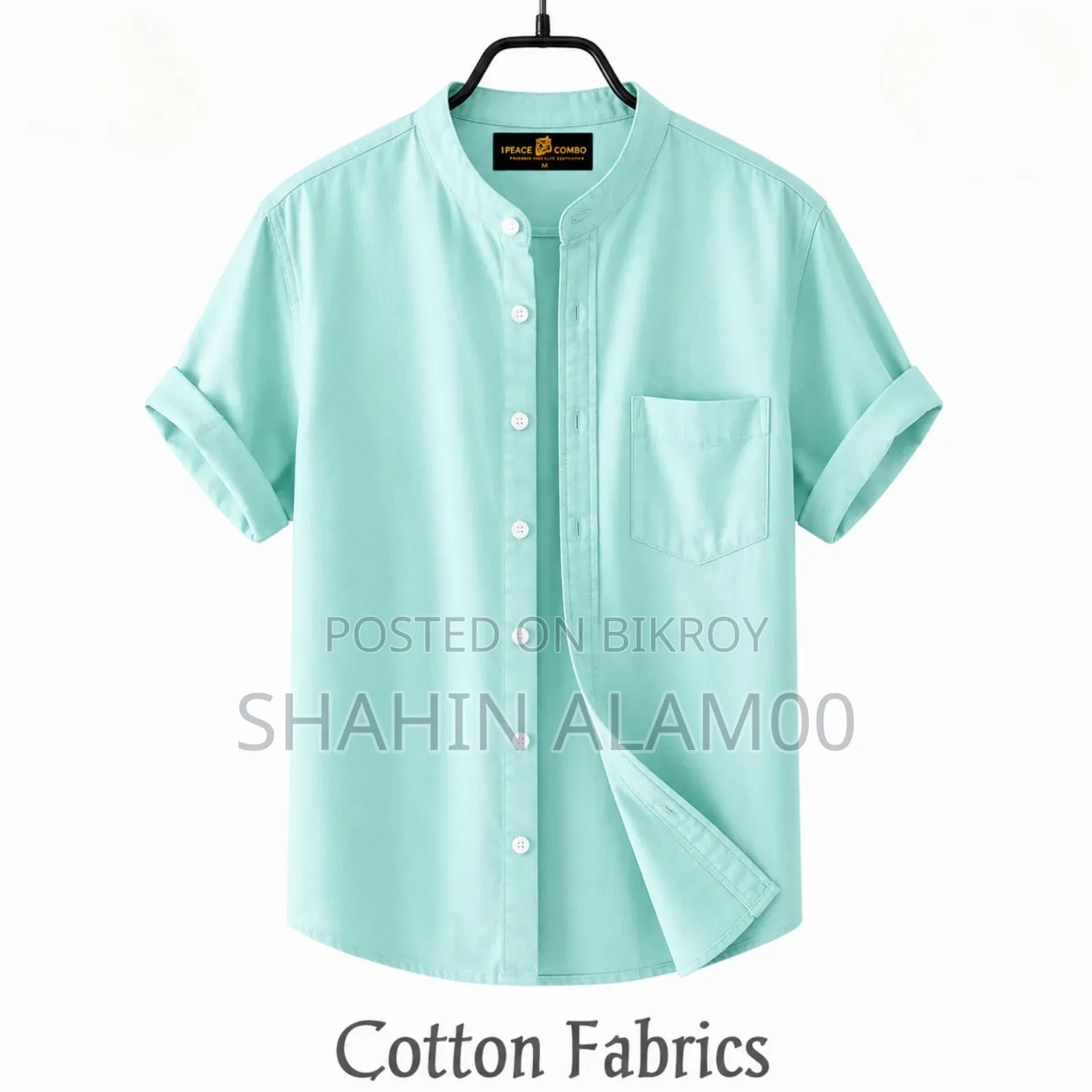 Premium Oxford Cotton Band Collar Short