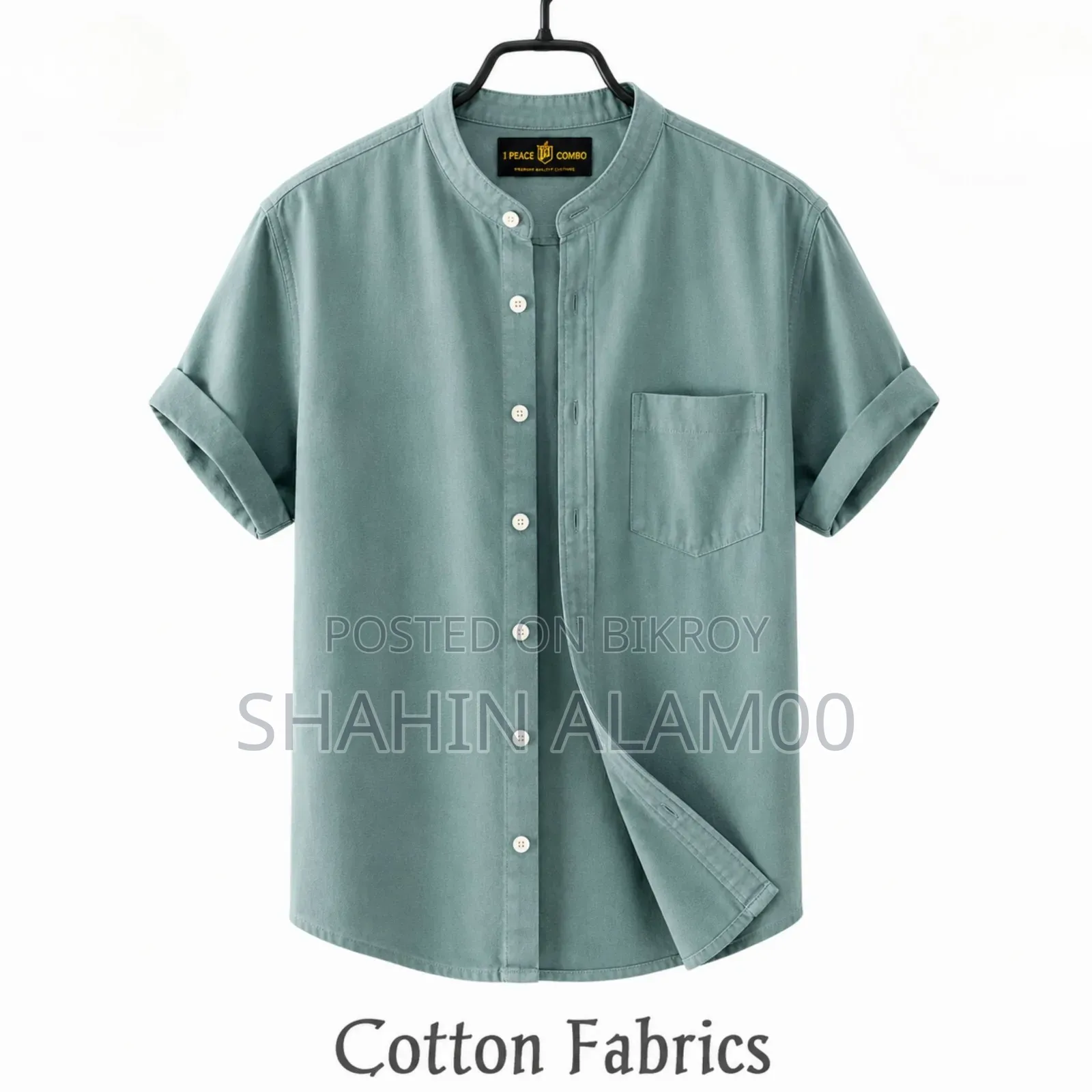 Premium Oxford Cotton Band Collar Short